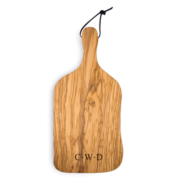 Olive Wood Paddle Board- Engraved Diamonds