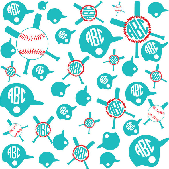 Baseball Monogram Gift Wrap Baseball Monogram Gift Wrap
