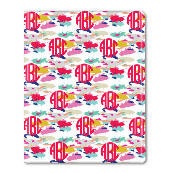 Paint Splash Monogram Gift Wrap Paint Splash Monogram Gift Wrap