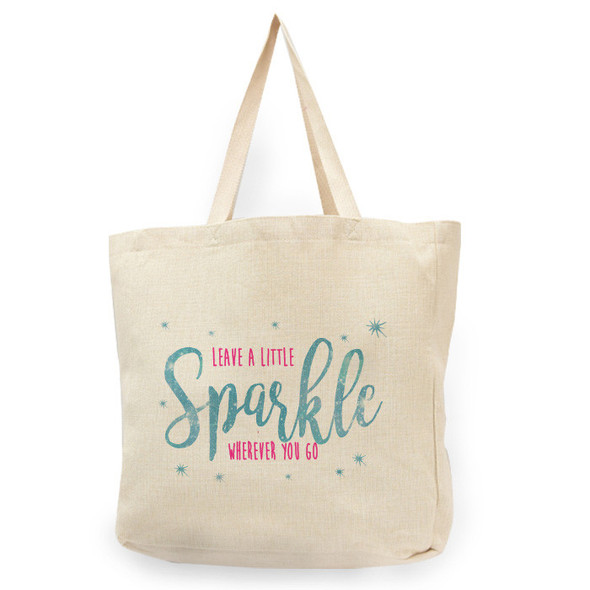 Leave a Little Sparkle Natural Shopper Tote Leave a Little Sparkle Natural Shopper Tote
