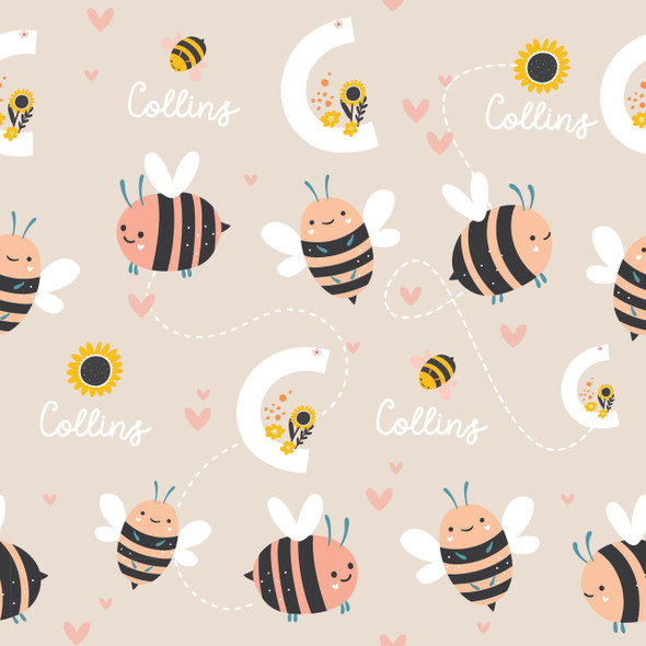 Sweet Bees Personalized Gift Wrap Sweet Bees Personalized Gift Wrap
