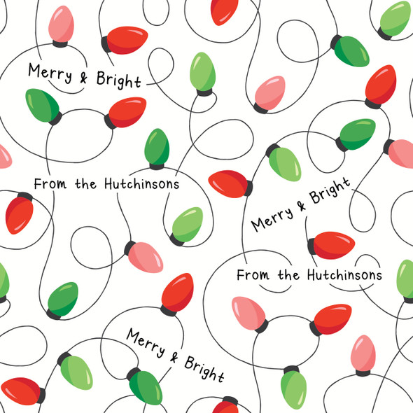 Merry & Bright Lights Personalized Gift Wrap Merry & Bright Lights Personalized Gift Wrap