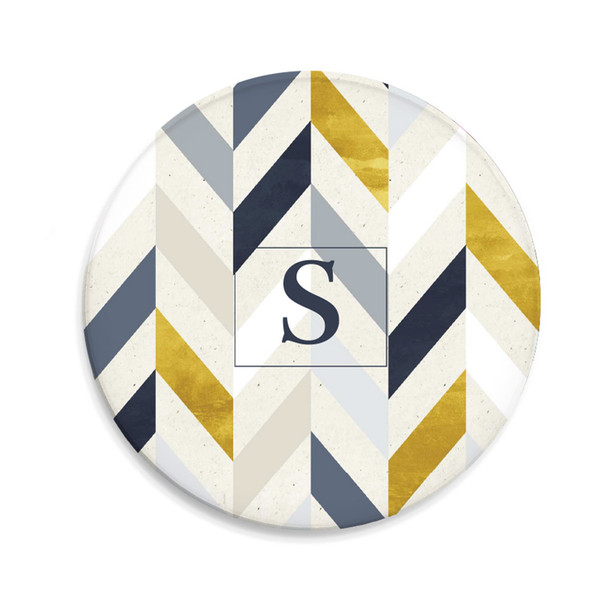 BG Calico Herringbone Sandstone Coaster