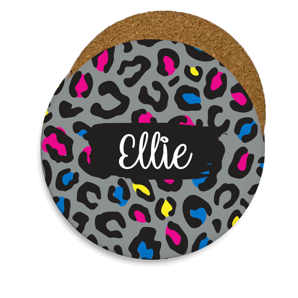 Neon Leopard Sandstone Coaster Neon Leopard Sandstone Coaster