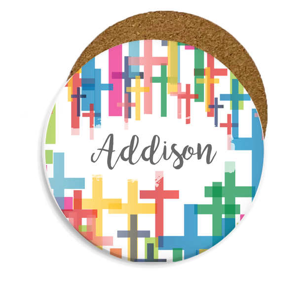 Layered Crosses Sandstone Coaster