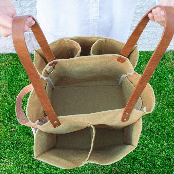 Sand Canvas Multi-Pocket Ultimate Market Tote