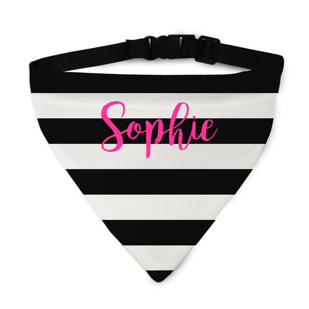 BW Modern Stripes Pet Bandana Collar