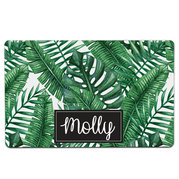 Tropical Leaves Pet Mat Tropical Leaves Pet Mat