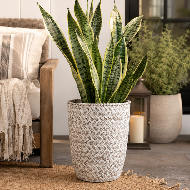 Basket Weave Tapered Planter