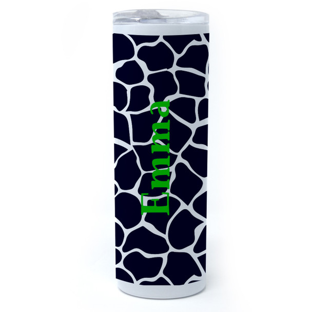 Indigo Giraffe Block Shimmer Tumbler 20 oz.