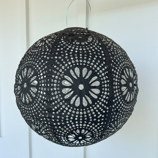 Floral Dots Globe Hanging Lantern