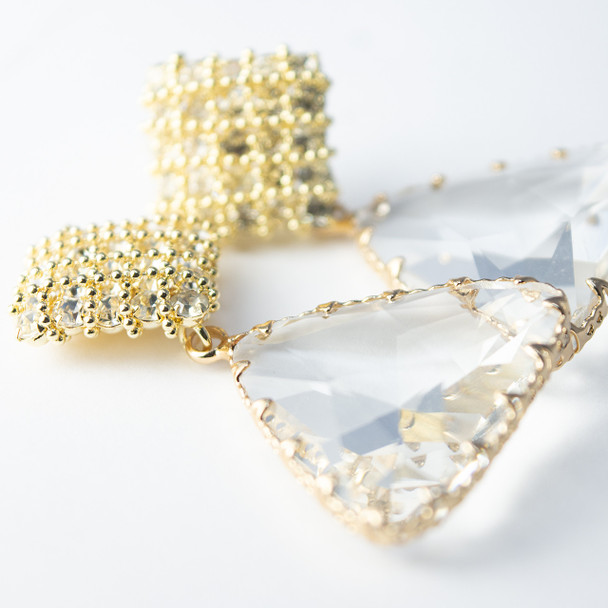 Squares Over Triangles Drop Earrings