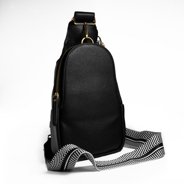 Sharla Sling Bag- Midnight - Vegan Leather