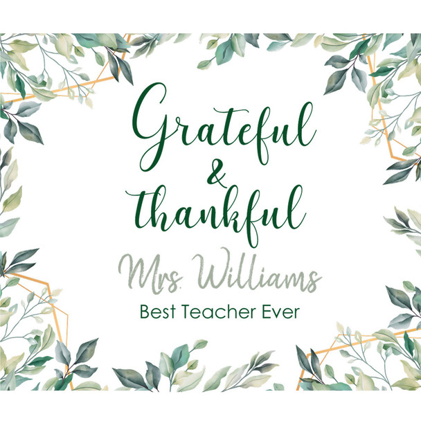 Thankful Grateful Candle - Personalized