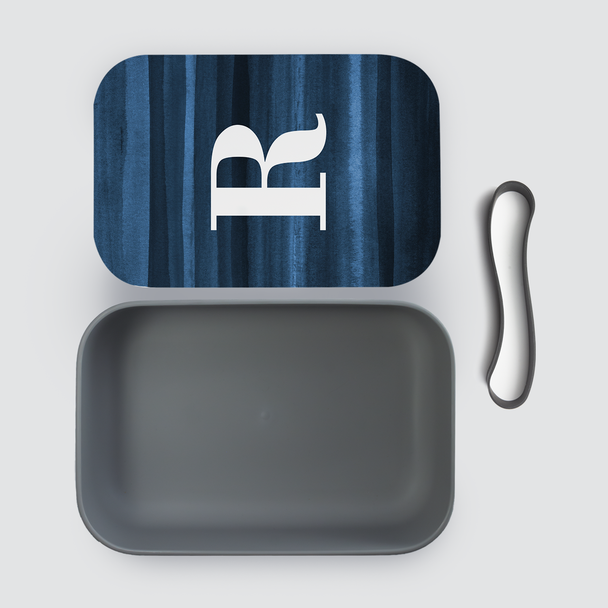 Navy WC Stripes RPET Lunch Box - Personalized