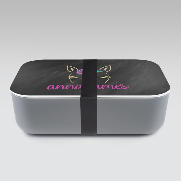 Unicorn Glitter RPET Lunch Box - Personalized