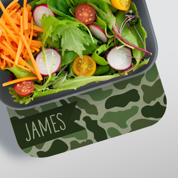 Textured Camo RPET Lunch Box - Personalized
