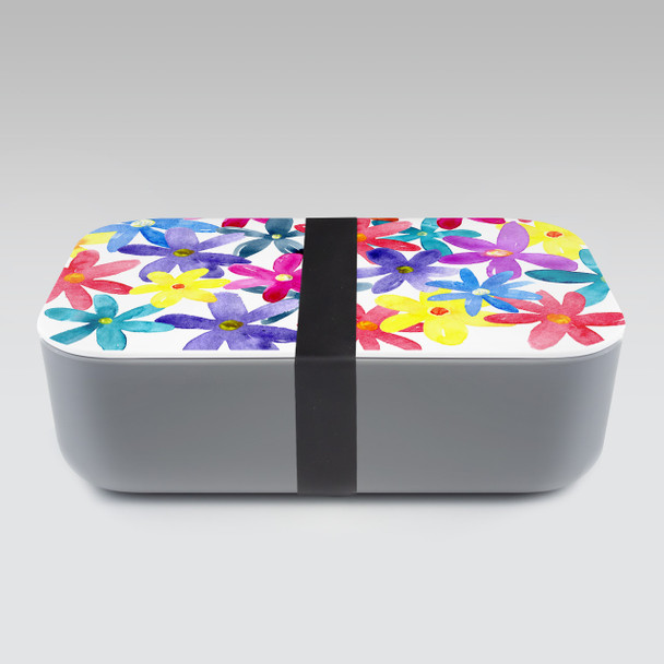 Watercolor Flowers Lunch Box