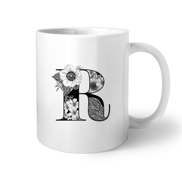 Botanical Letter Coffee Mug Botanical Letter Coffee Mug