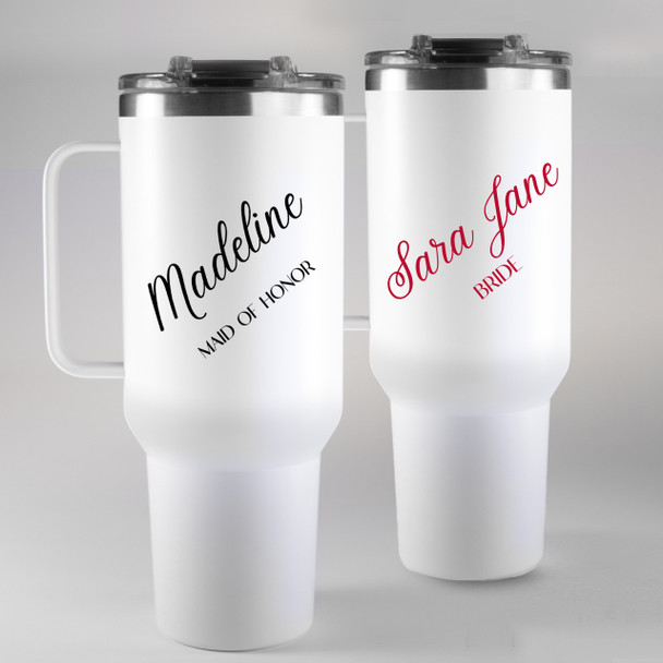 "The Bev" Wedding Party Tumbler 40 oz.