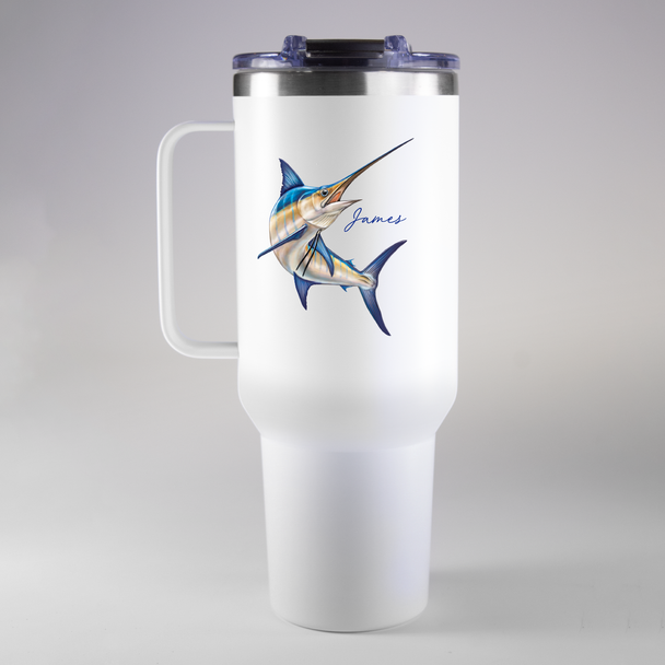 "The Bev" Blue Marlin Tumbler 40 oz.