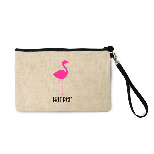 Flamingo Natural Zip Pouch