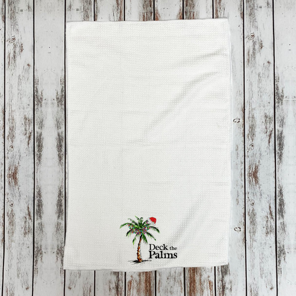 Deck The Palms Microfiber Hand Towel