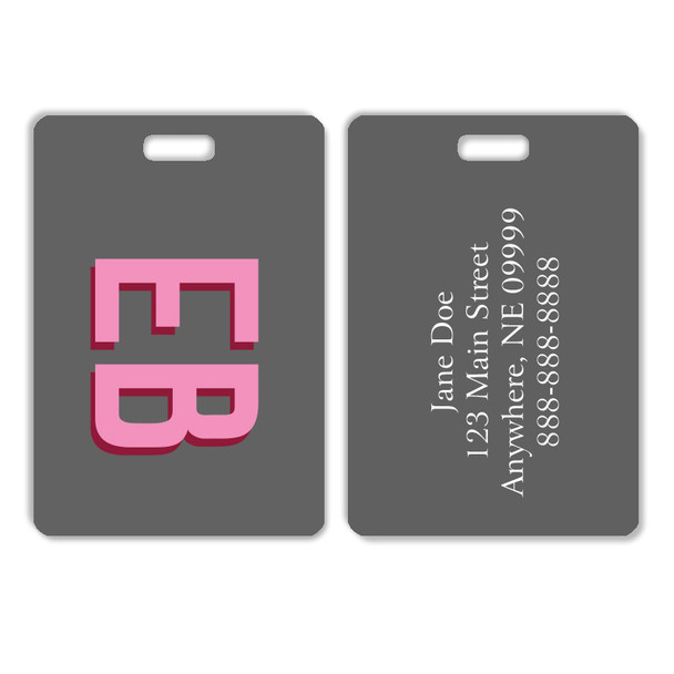 Shadow Letters Luggage Tag Shadow Letters Luggage Tag