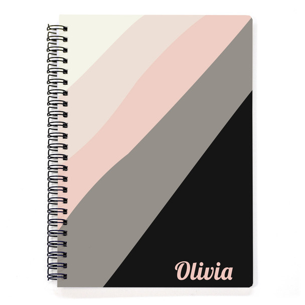 Diagonal Stripes Spiral Notebook