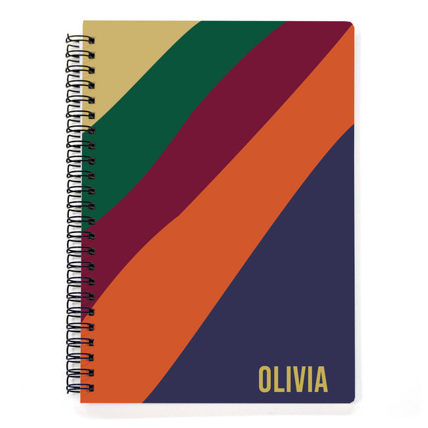 Diagonal Stripes Spiral Notebook