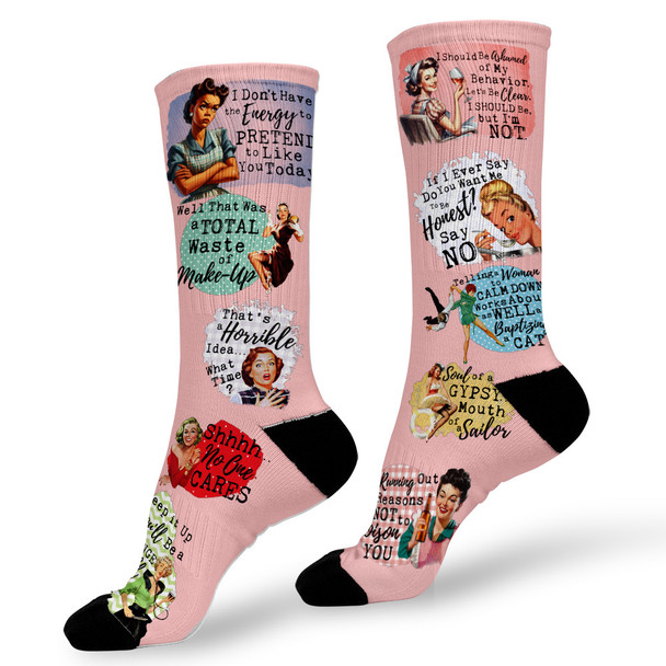 Funny Vintage Women Personalized Socks