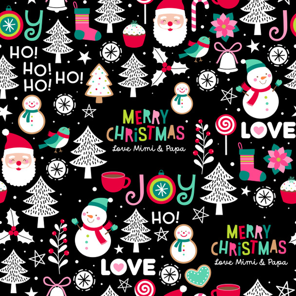 Festive Elements Personalized Gift Wrap Festive Elements Personalized Gift Wrap