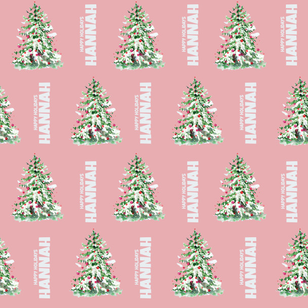 Merry Trees Personalized Gift Wrap