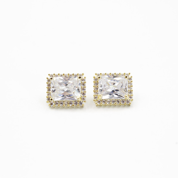 Radiant Cut Crystal Earrings