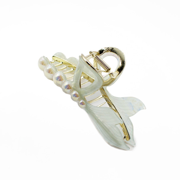 Mermaid Tail Beaded Claw Clip