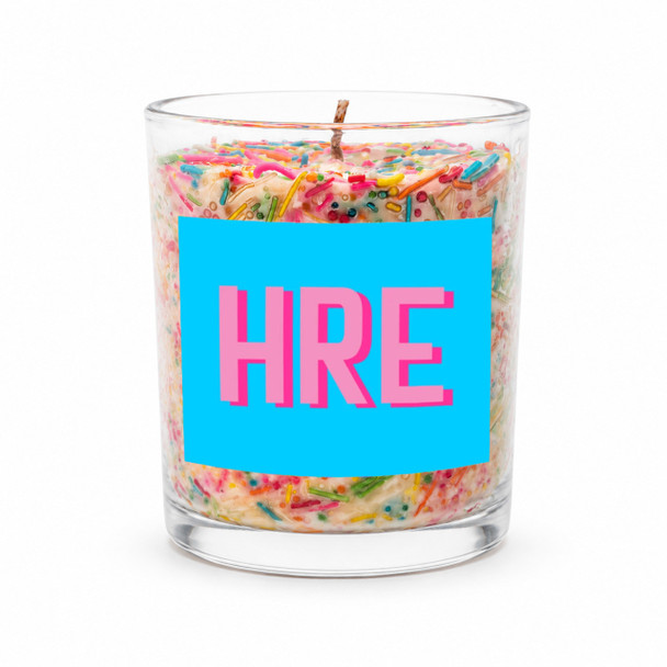 Shadow Initials Sprinkles Inclusion Candle - Personalized
