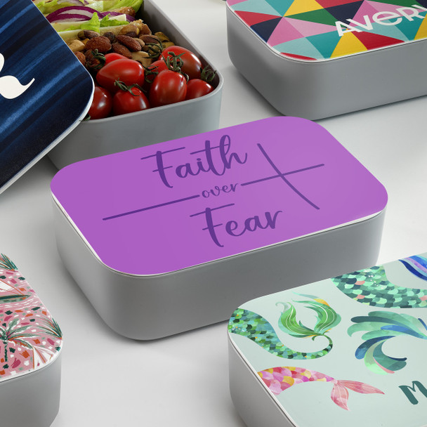Faith Over Fear RPET Lunch Box - Personalized