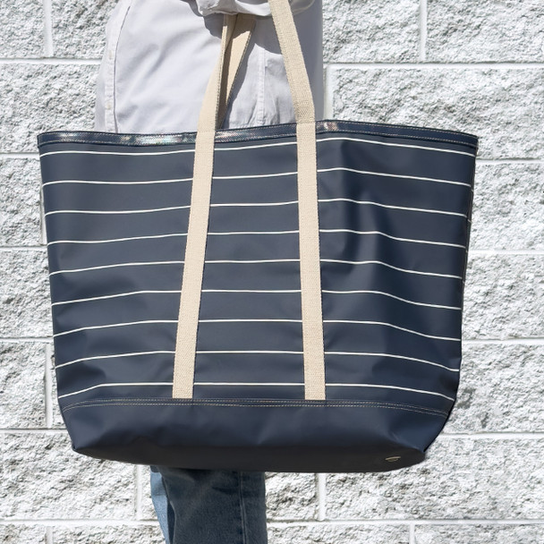 Stono Large Essentials Tote - Navy/White
