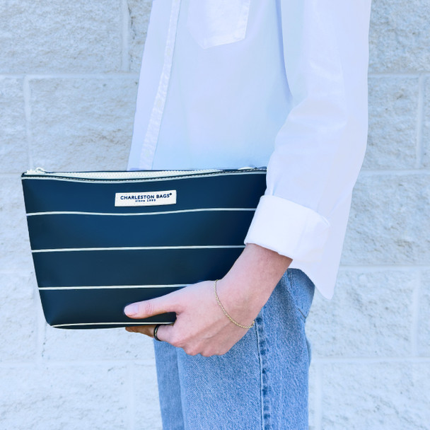 Zippy Pouch - Navy/White