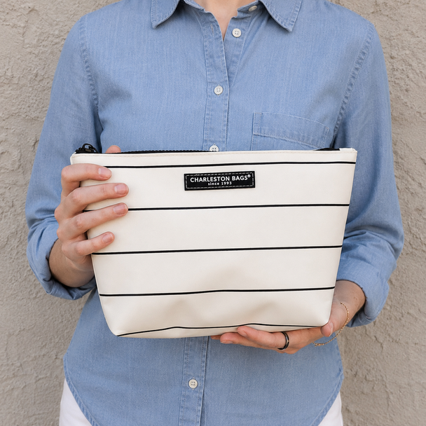 Zippy Pouch - White/Black