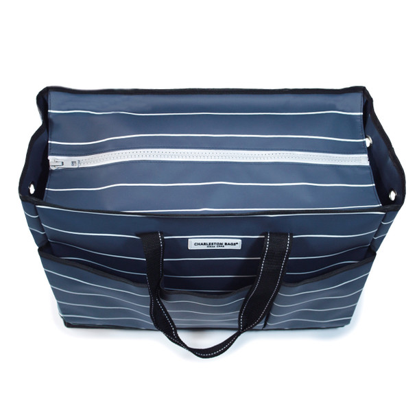 Dolly Hauler Pocket Tote - Navy/White
