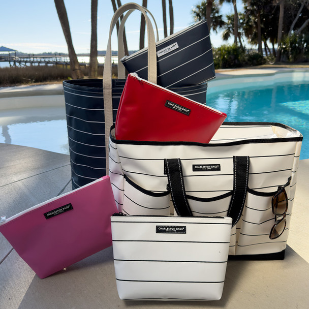 Dolly Hauler Pocket Tote - White/Black