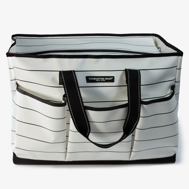 Dolly Hauler Pocket Tote - White/Black