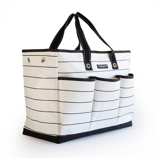 Dolly Hauler Pocket Tote - White/Black