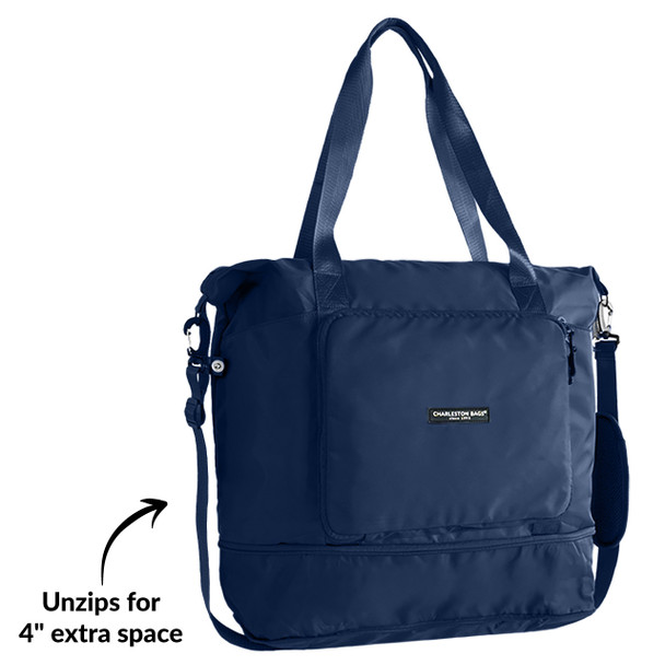 Overachiever Packable Zip Tote - Navy