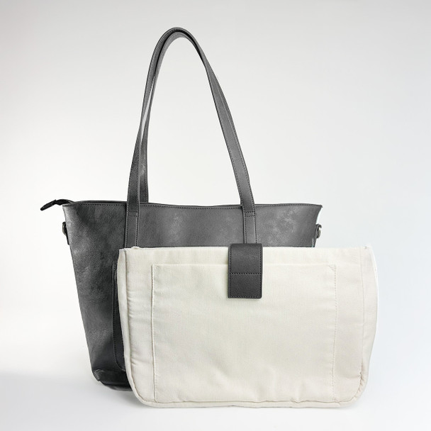 Olivia Organized Tote - Dark Gray