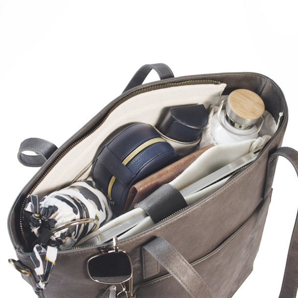 Olivia Organized Tote - Dark Gray