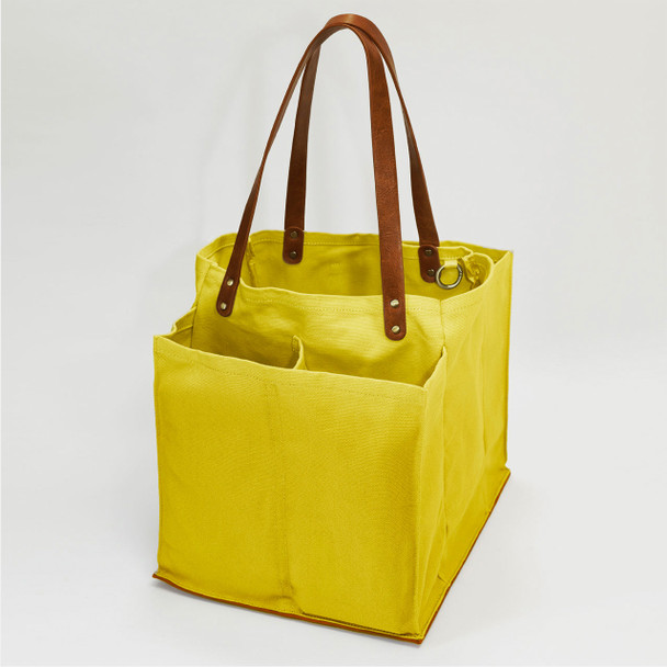 Lemon Canvas Multi-Pocket Ultimate Market Tote