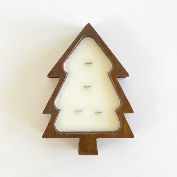 Tree Shaped Wood Candle