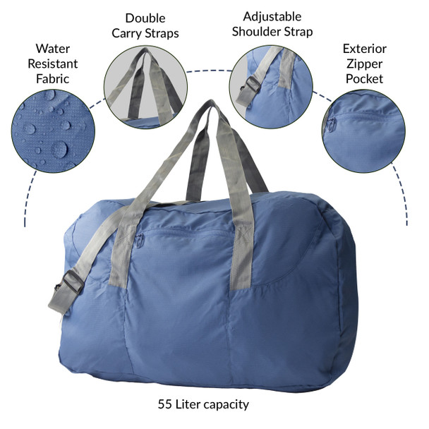 Navigator Foldable Duffle - Blue Steel